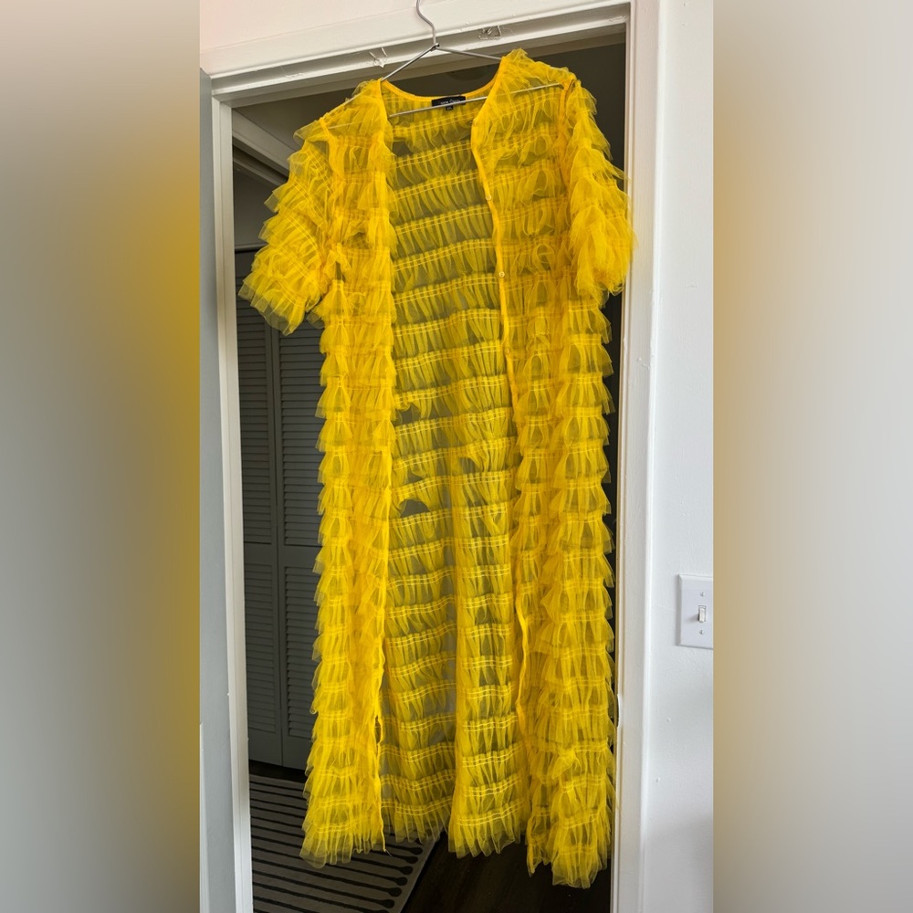 Vibrant Yellow Ruffled Dress